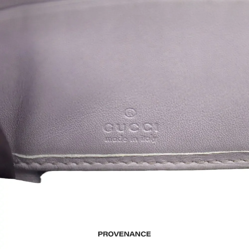 🔴 Gucci Horsebit Heart Zip Long Wallet  - GG Canvas Lavender - Picture 8 of 9